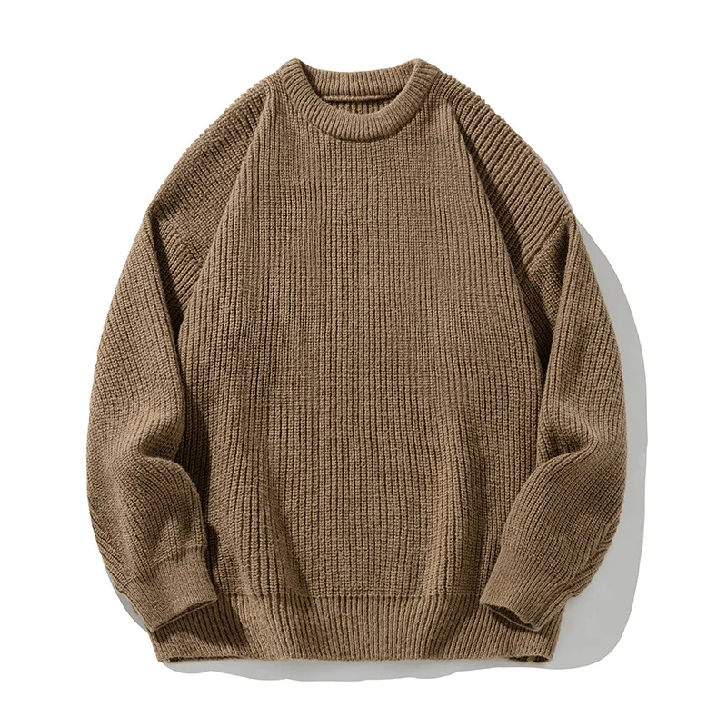 Comfortable men's oversized ribbed pullover, perfect for a relaxed fit and everyday casual wear.