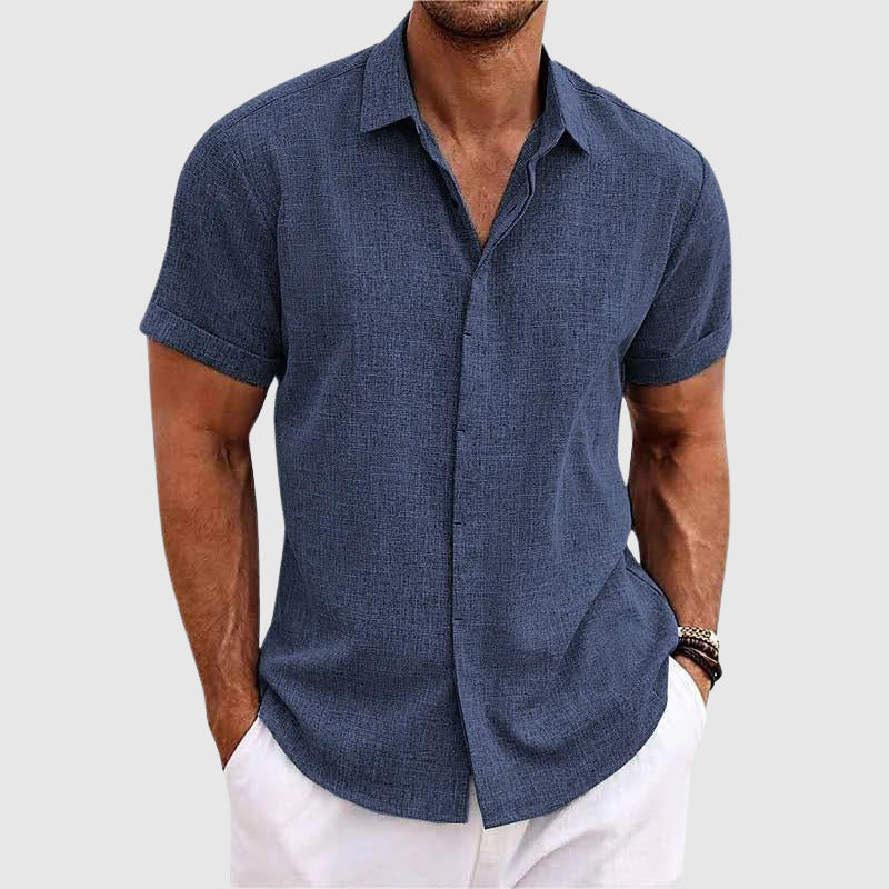 Men's Riviera casual button-down shirt, perfect for summer fashion, relaxed fit & lightweight style.