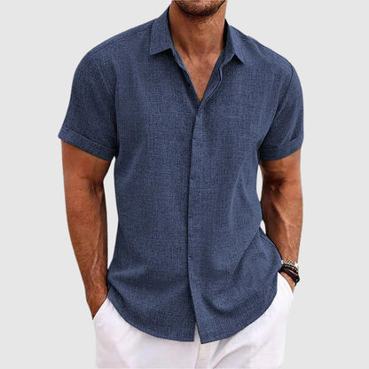 Men's Riviera casual button-down shirt, perfect for summer fashion, relaxed fit & lightweight style.