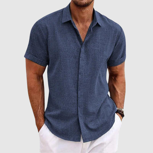 Men's Riviera casual button-down shirt, perfect for summer fashion, relaxed fit & lightweight style.