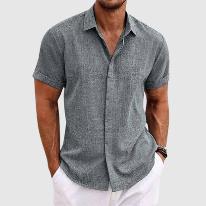 Versatile men's Riviera button-down shirt, timeless style for casual wear & summer fashion, relaxed fit.