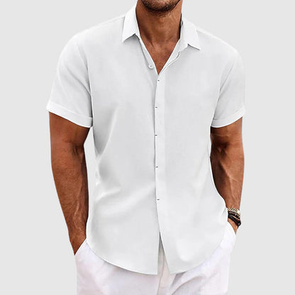 Stylish men's Riviera casual button-down shirt, a timeless piece for summer fashion & mens clothing. Relaxed fit.