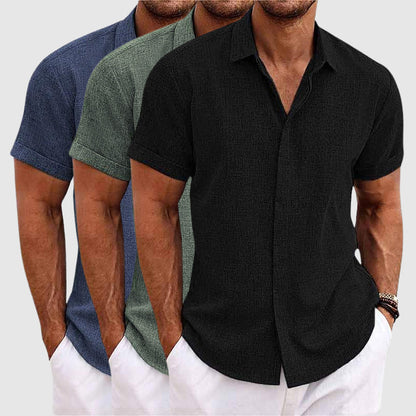 Men's button-down Riviera casual shirt, lightweight & relaxed fit. Essential mens clothing for versatile summer fashion.
