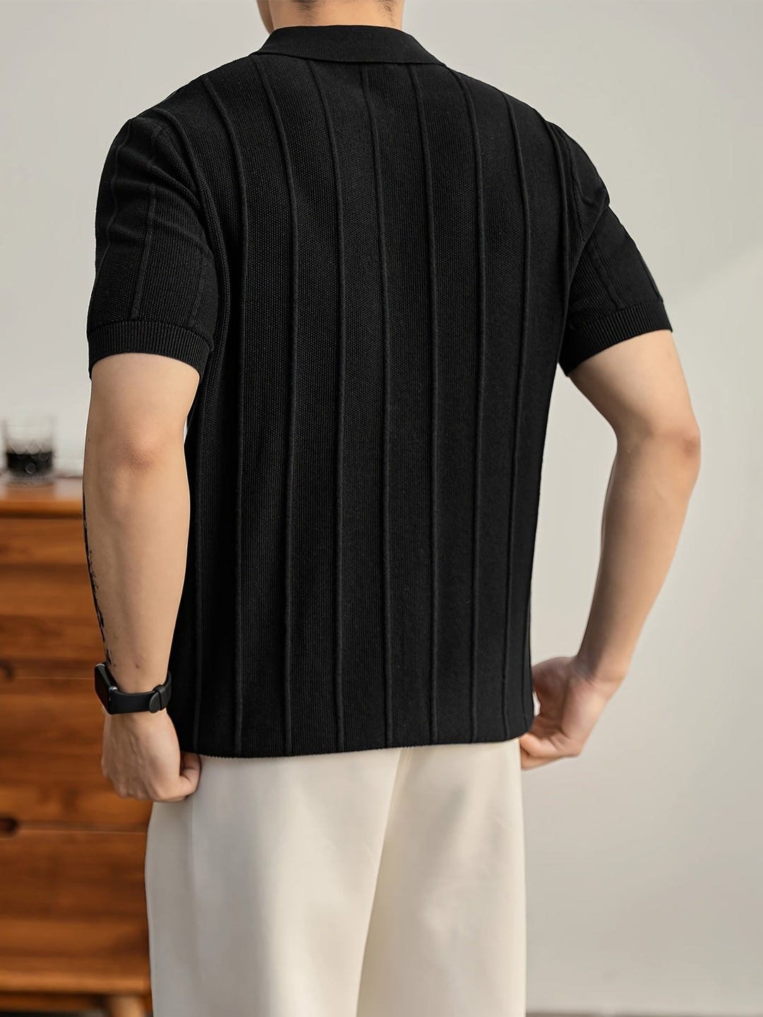 Men's style essential: Riviera textured polo, short sleeve, versatile for spring & summer.