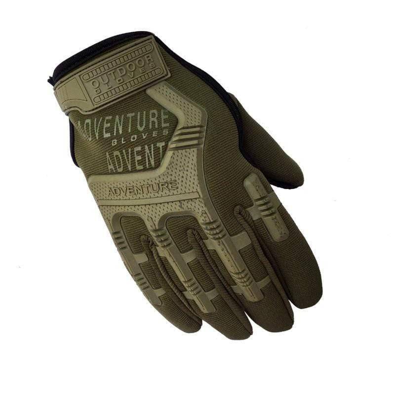Men's robust tactical combat work gloves with knuckle protection, ideal for outdoor survival and demanding tasks.