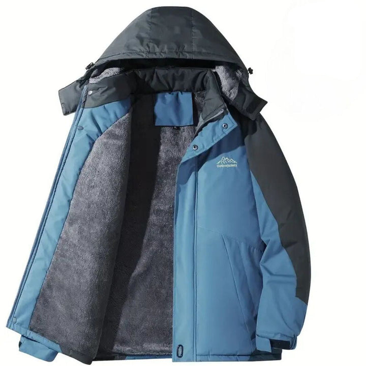 Active wear men's Roderik hooded outdoor jacket, all-weather, windproof & water-resistant for hiking.