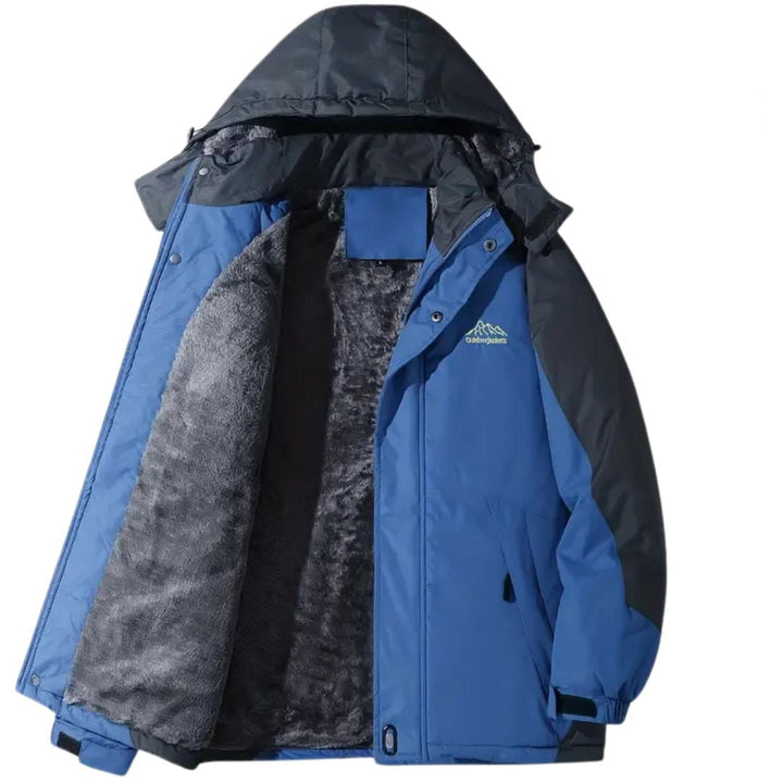 Sporty men's Roderik hooded jacket, perfect active wear for fall & winter, color block design.