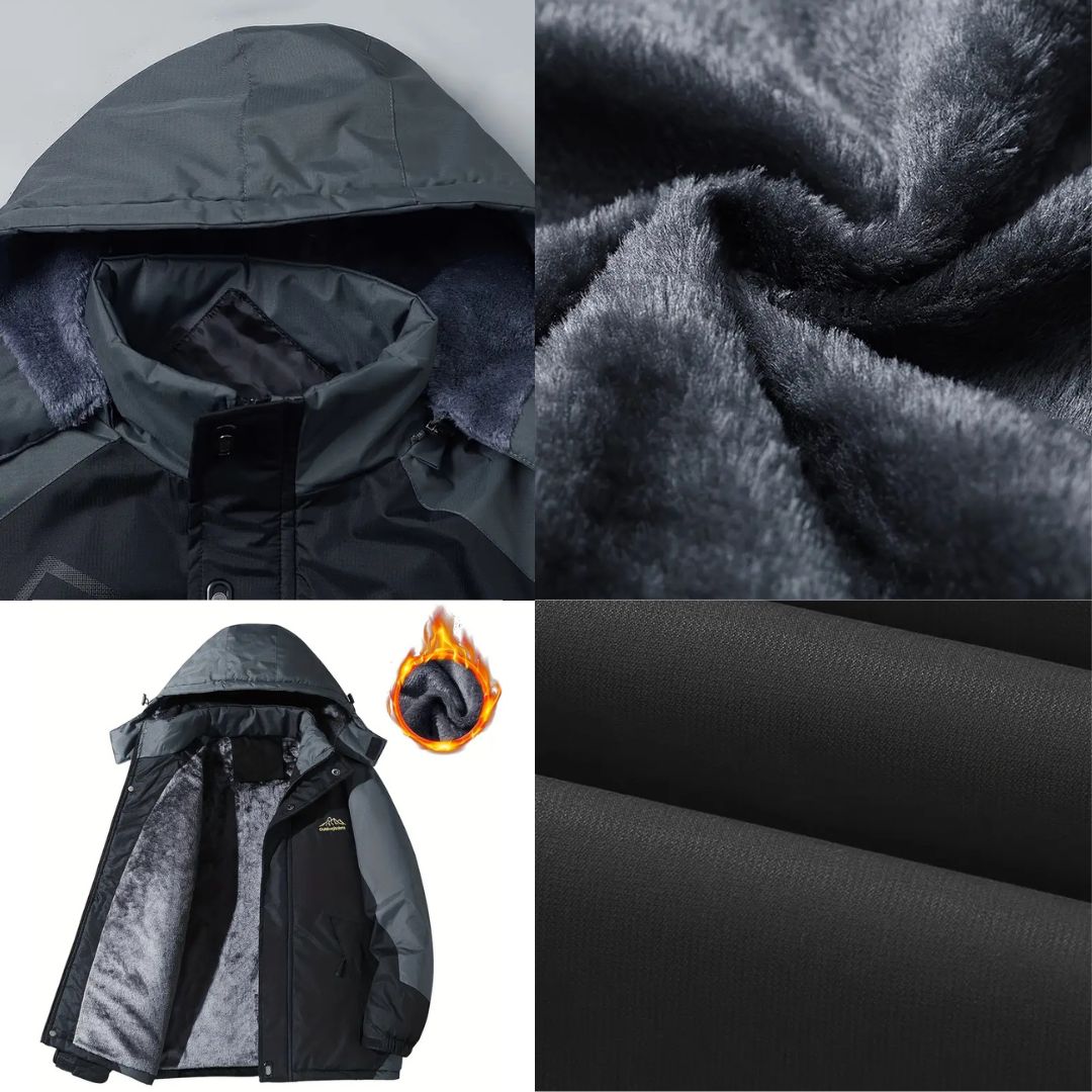 Men's Roderik hooded outdoor jacket, windproof, water-resistant active wear for hiking & fall adventures.