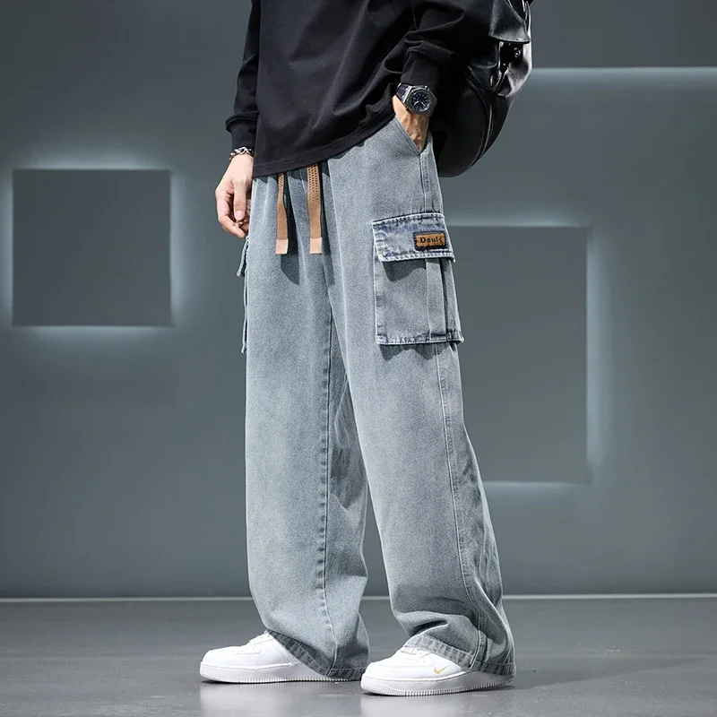Durable vintage wash men's Rogue Cargo Pants, wide leg, relaxed fit, great for casual outings & streetwear.