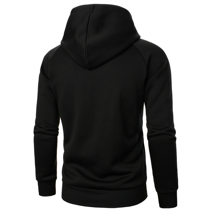 Men's Rogue Flow Pullover Hoodie; asymmetric design, modern fit, ideal for urban streetwear.