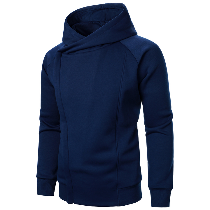Rogue Flow men's hoodie, urban stealth aesthetic; modern fit, comfy for streetwear.