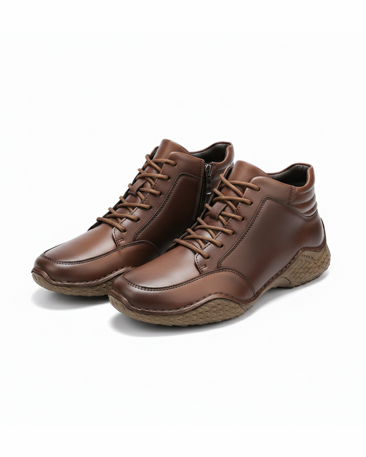 Men's Rover dark brown ankle boots, stylish & comfortable for everyday casual wear.