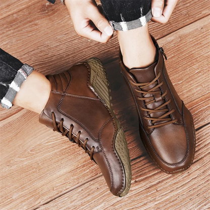 Dark brown men's Rover ankle boots, versatile and comfortable for stylish everyday wear.