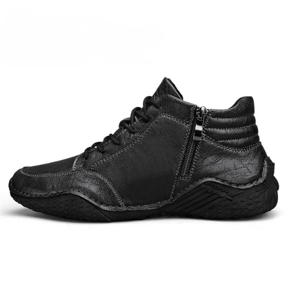 Rugged slip-on men's ankle boots, offering ultimate comfort for everyday casual style.