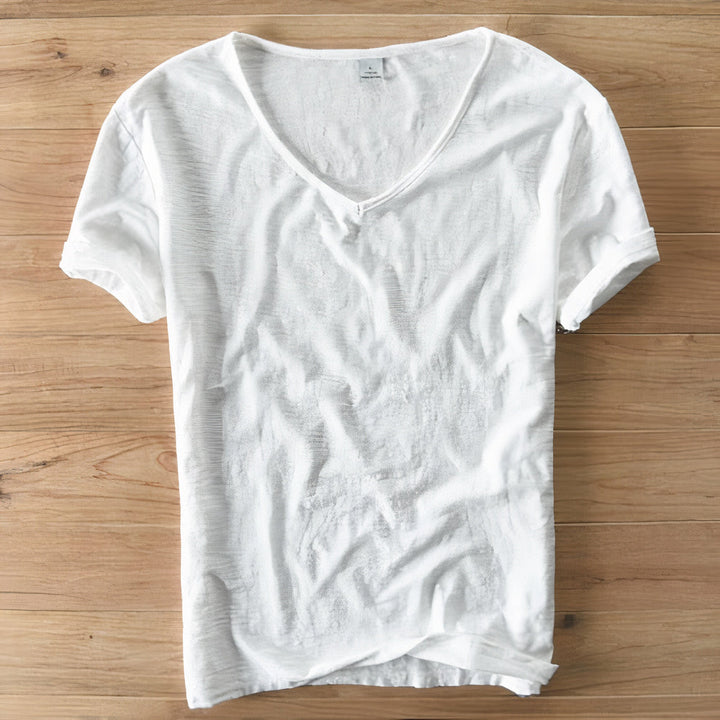 Men's Ruben V-neck casual summer t-shirt. Lightweight, comfortable & soft for everyday wear or vacation.