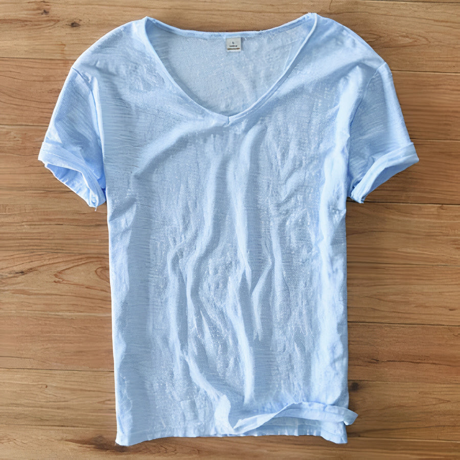 Everyday men's summer t-shirt, Ruben V-neck. Relaxed fit, soft feel, and comfortable for casual wear.