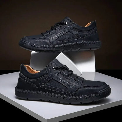 Brown men's durable hiking shoes, featuring sturdy construction for long-lasting trail performance.