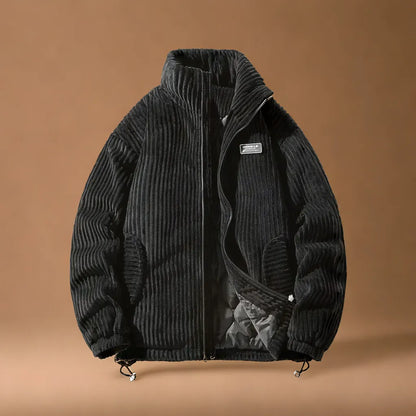 Durable men's rugged alpine jacket with premium fabric. Long-sleeve collared design for versatile outdoor style.