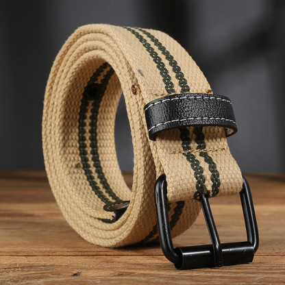 Everyday men's canvas belt, a comfortable and durable accessory suitable for various casual outfits.