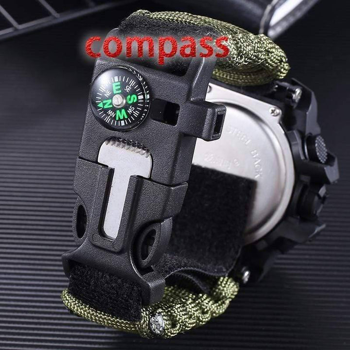 Waterproof men's digital watch for sports and survival, featuring a bold, easy-to-read display.