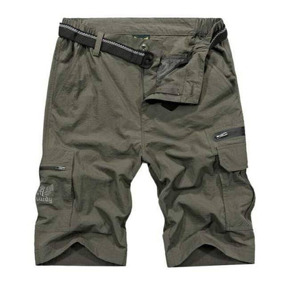 Folded windproof men's shorts, waterproof and quick dry, ideal outdoor apparel for tactical or hiking use.