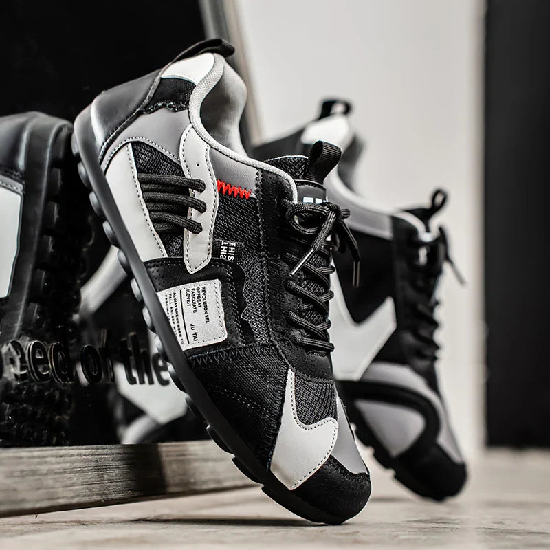 Rugged climbing-inspired mens sneakers, ideal for diverse urban exploration.