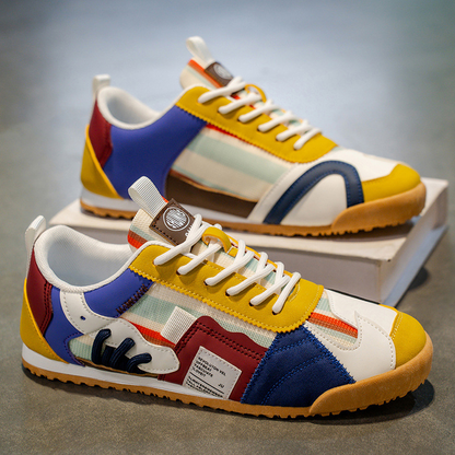 Stylish mens sneakers for urban adventures, boasting a durable construction and modern look.