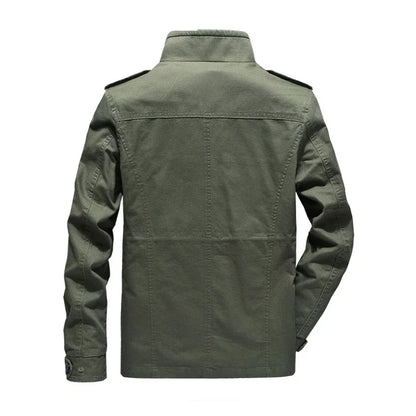 Stylish men's fall/spring utility jacket with a rugged design, ideal for casual outerwear & versatile everyday use.