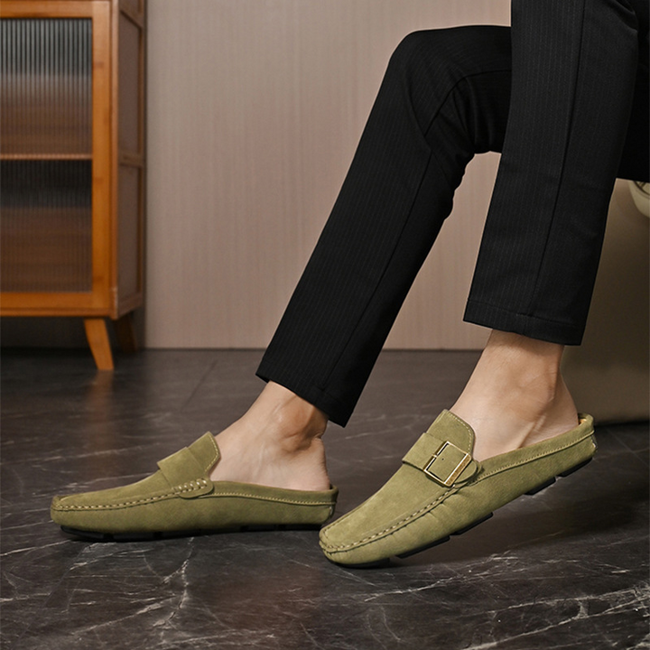 Fashion-forward men's Santorini slip-on loafers, ideal for stylish casual ensembles.