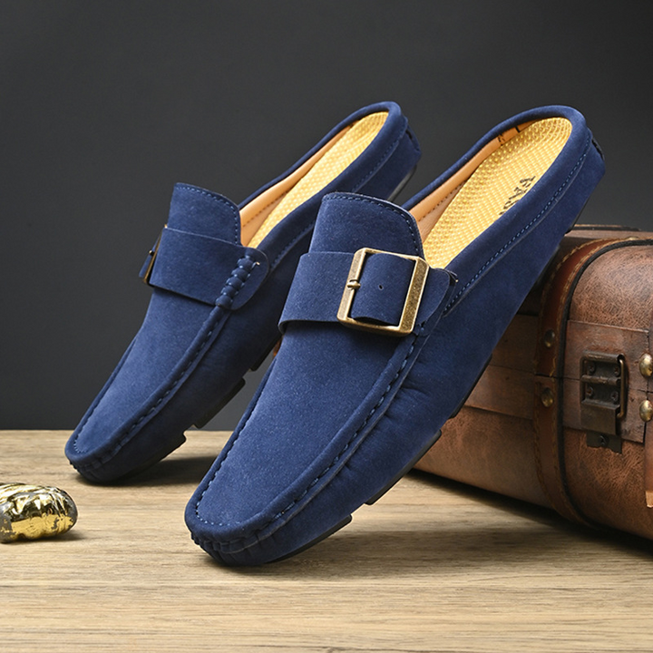 Classic men's Santorini loafers, versatile comfort footwear for fashion-conscious men.