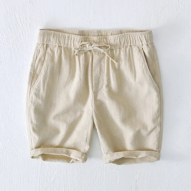 Easy style men's casual shorts, relaxed fit drawstring design for comfortable summer apparel.