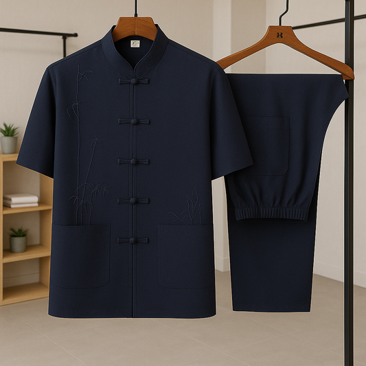 Men's Sereno relaxed-fit 2-piece set, ideal loungewear & casual summer outfit for ultimate comfort & style.