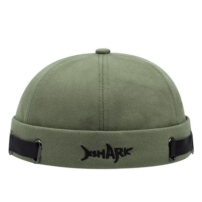 Stylish men's Shark Mode embroidered beanie, perfect for any streetwear outfit.