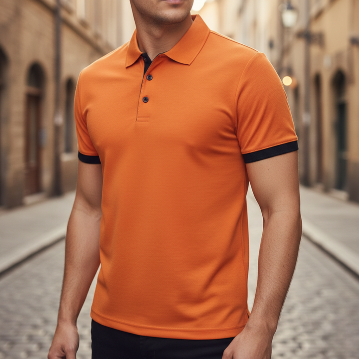 Timeless men's short sleeve polo for spring and summer, providing comfortable casual fashion.