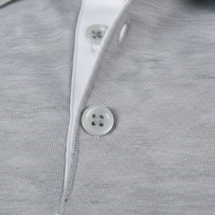 Versatile men's short sleeve polo shirt, ideal for spring & summer daily wear fashion.
