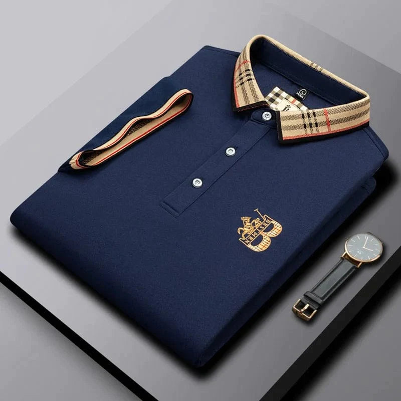 Everyday men's short-sleeve collared polo, Matthew, combining comfort and a refined look.