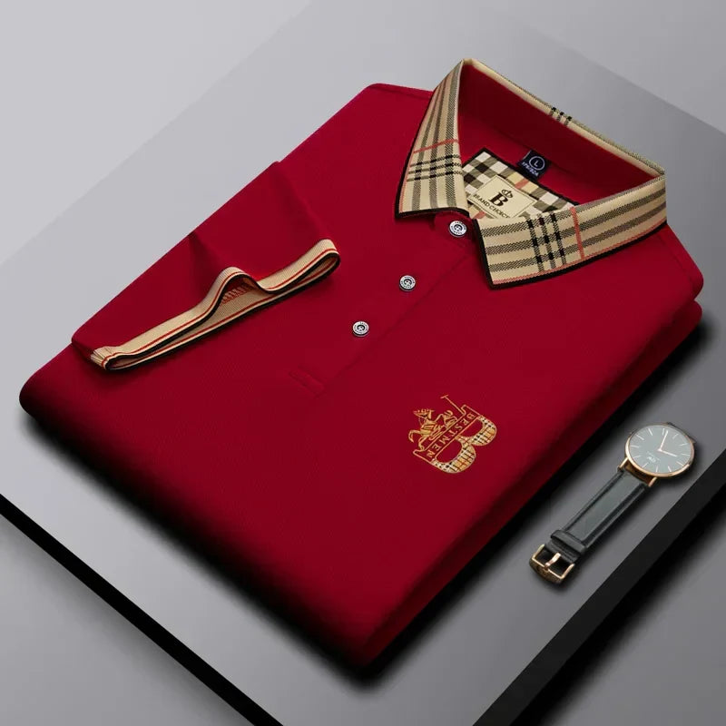 Comfortable men's Matthew polo, short sleeve, a classic collared shirt for elevated style.