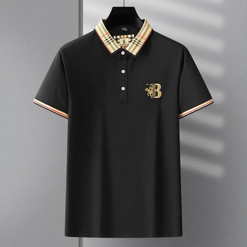 Men's short-sleeve polo shirt with quality fabric for comfortable, stylish everyday fashion.