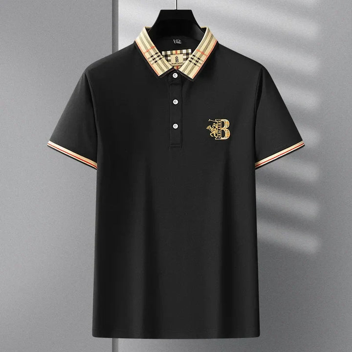 Men's short-sleeve polo shirt with quality fabric for comfortable, stylish everyday fashion.