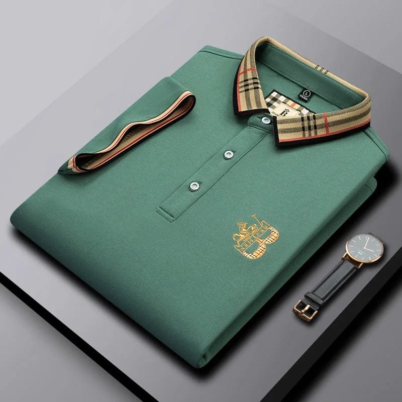Matthew men's polo, short sleeve, a comfortable collared shirt for a refined casual look.