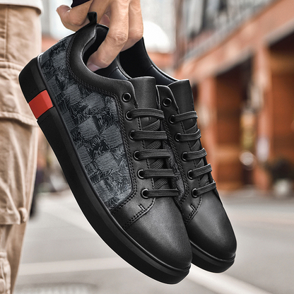 Classic white men's Signature Street Sneakers, ultimate comfort footwear for fresh casual style.