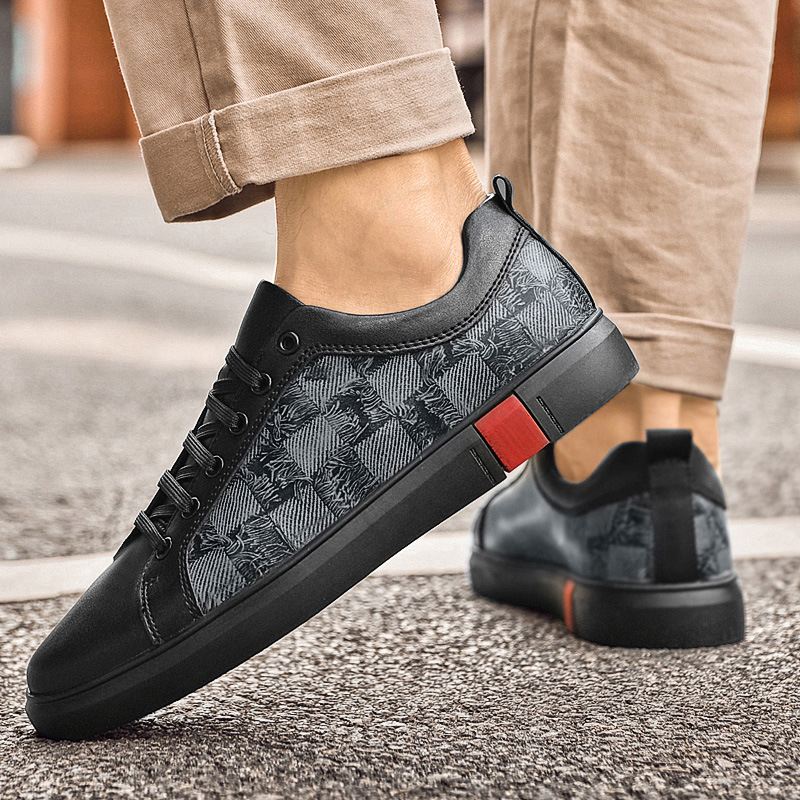 Men's street style sneakers in motion, showcasing ultimate comfort and sleek design for walking.