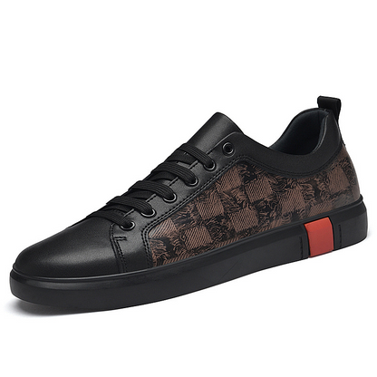 Modern men's comfort sneakers, sleek Signature Street style for versatile casual footwear.
