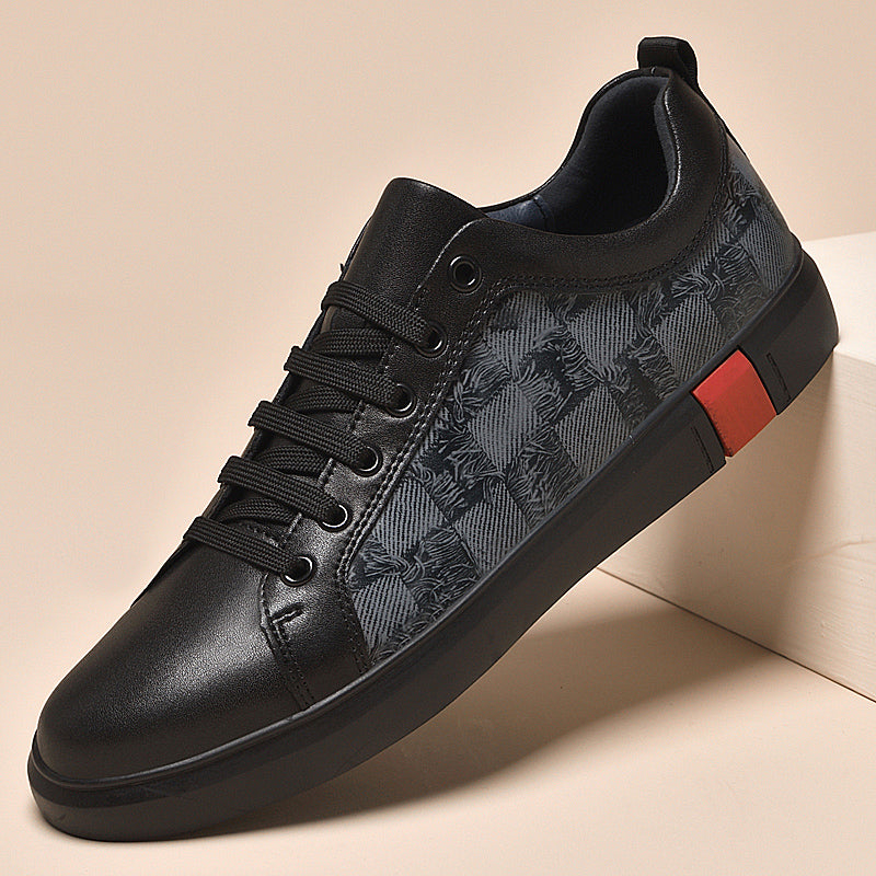 Close-up of men's Signature Street Sneakers material, highlighting comfort, quality & street style.