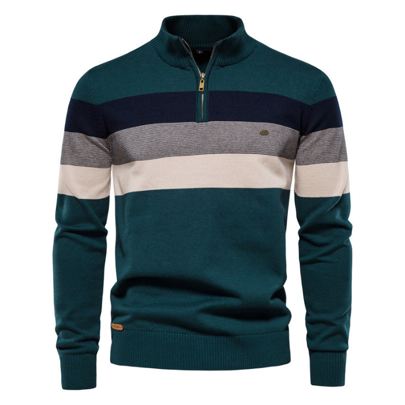 Men's sleek argyle sweater with a modern pattern, ideal for stylish casual or smart casual looks.