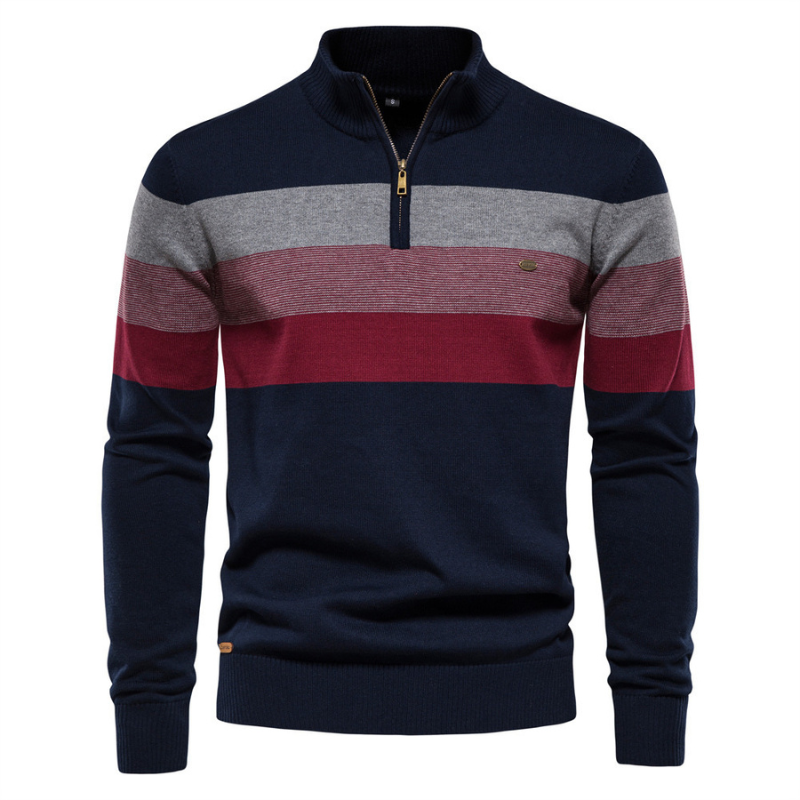 Stylish men's argyle sweater, a sleek and versatile piece for modern fall fashion and spring wear.