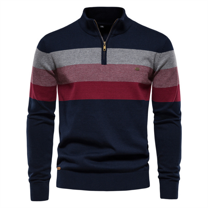 Stylish men's argyle sweater, a sleek and versatile piece for modern fall fashion and spring wear.