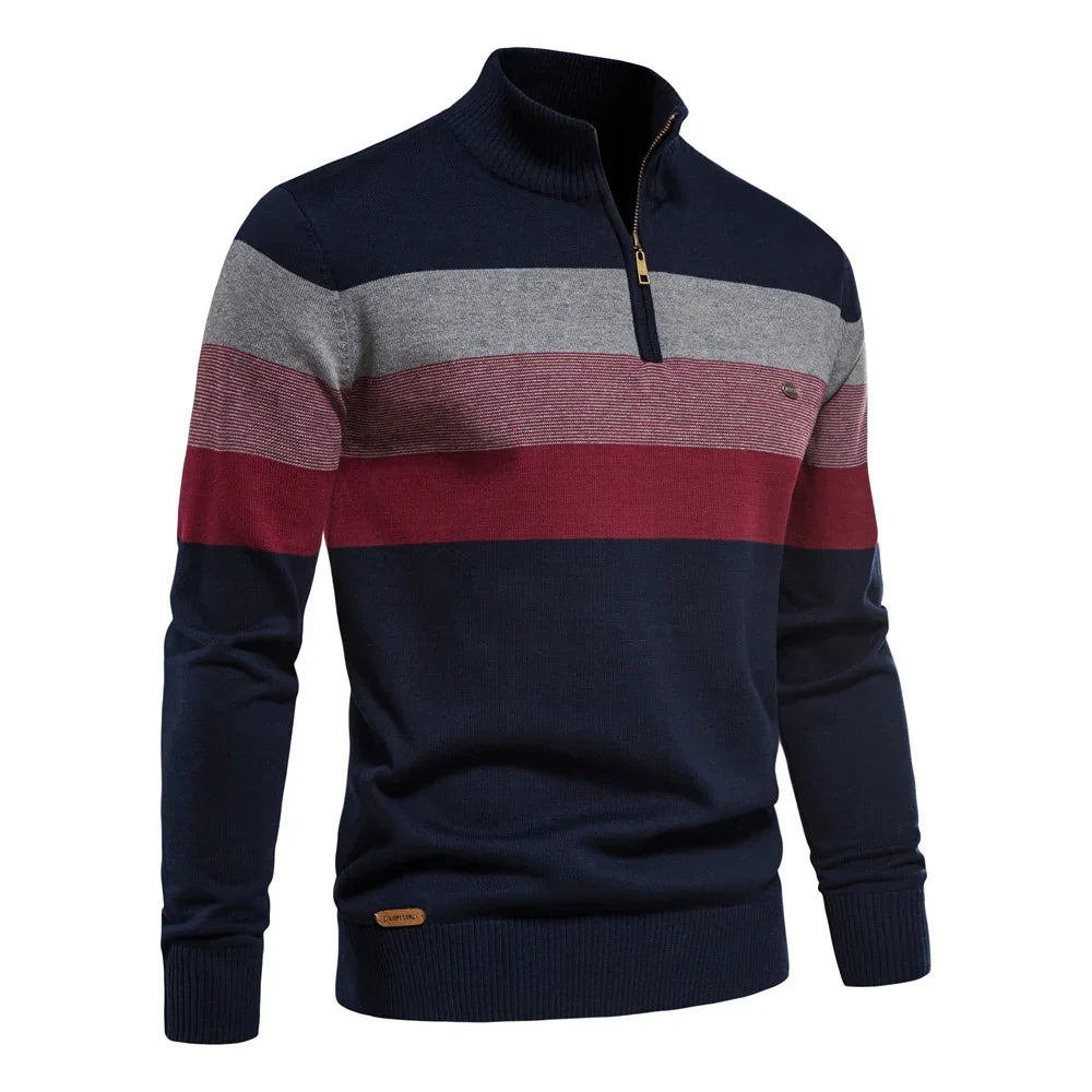 Modern men's argyle sweater, a sleek patterned top suitable for smart casual events or everyday style.