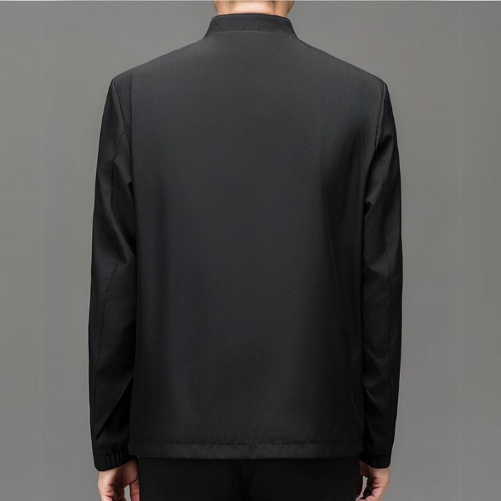 Men's all-season comfort jacket, sleek tailored fit with secure pockets for smart casual style.