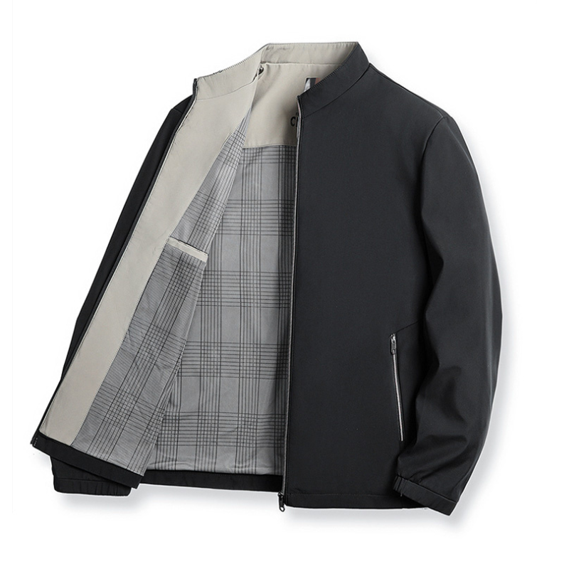 Zipper men's jacket, stylish and comfortable with secure pockets, perfect for modern everyday wear.